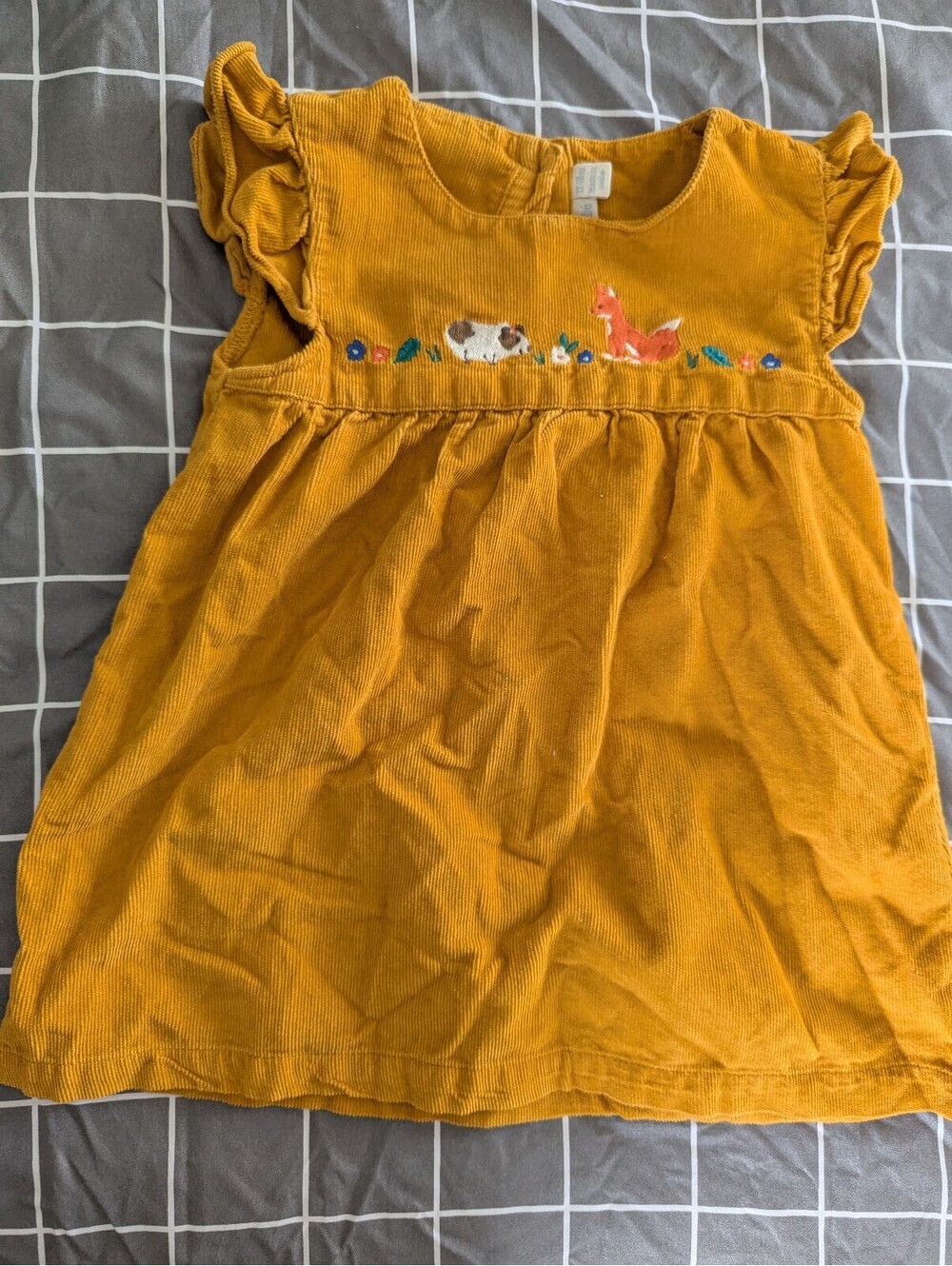 JoJo guinea pig fox cord dress
